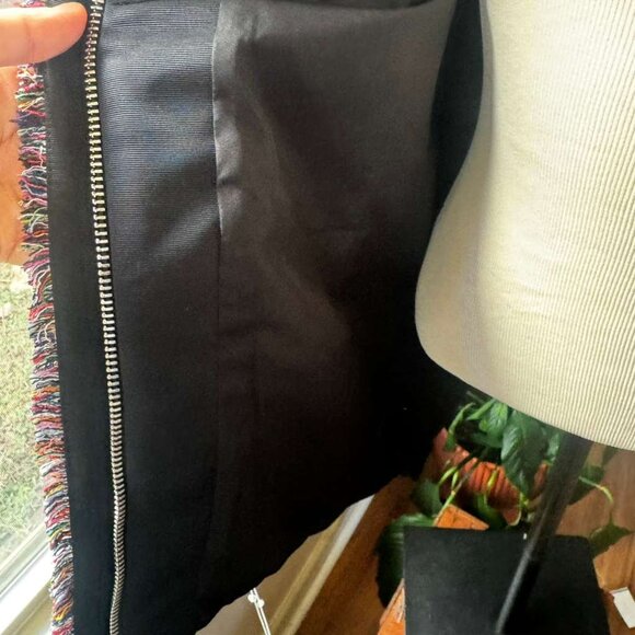 Rainbow Boucle Tweed Jacket M fringe long EUC - Picture 4 of 8